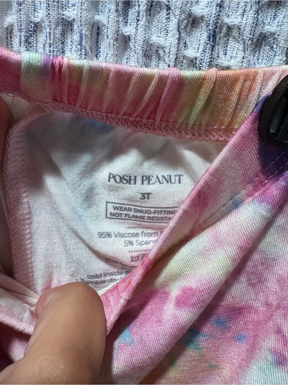 Posh Peanut Joplin Girls' Pink Tie-Dye Short Pajama Set